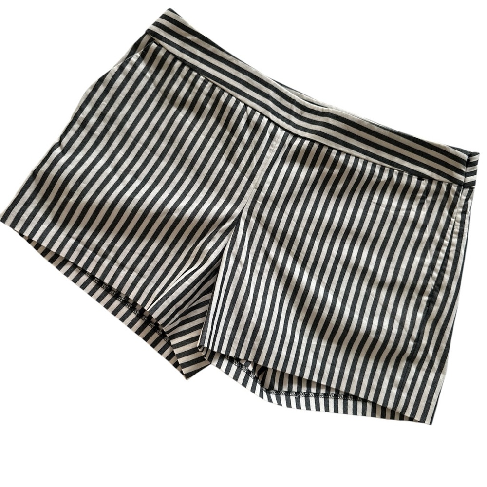 Express High Waist Black and White Striped Shorts